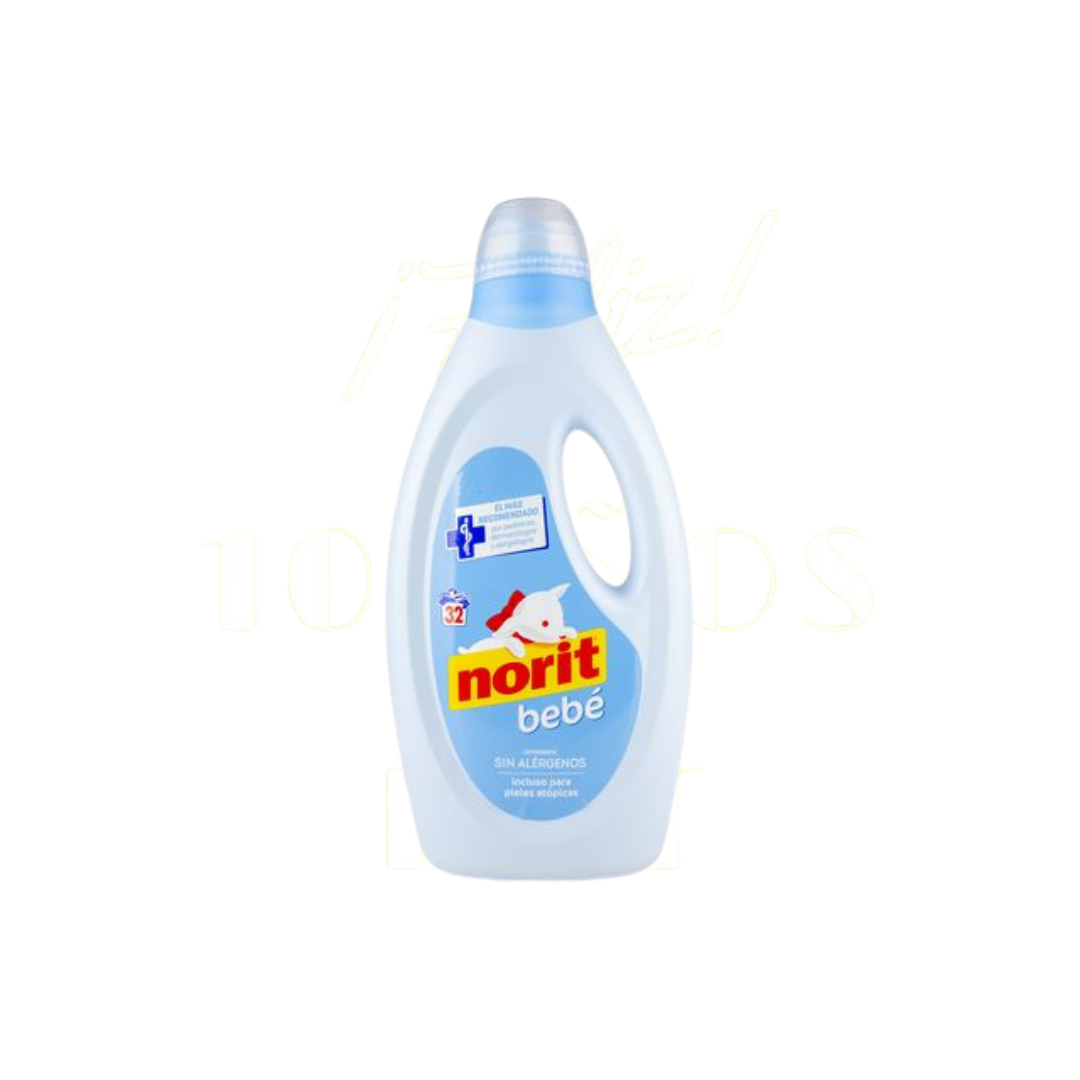 Detergente Norit Prenda Bebé 1,125L – Cuidado suave y eficaz para la ropa del bebé.